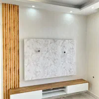 نصب انواع کاغذ دیواری کابینت کناف