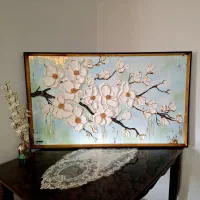 تابلو بهاری دست ساز ابعاد۱۲۵×۷۵