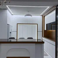.کاغذ دیواری. کناف .برچسب کابینت قرنیز تی وی روم