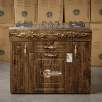 کابینت اجاق گاز، زیر گازی دستگیره مخفی،طرح سنگ