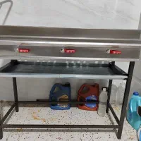 کباب پز  گازی تمام استیل پایه دار