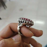 انگشتر نقره یاقوت