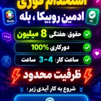استخدام کار ادمین غیرحضوری(دورکاری) پرداخت روزانه