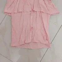 پیراهن دکلته اسموک دوزی شده و شلوار کنفی