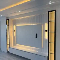 اجرای ترمو چمن لاینر نقاشی کابینت تی وی بازسازی