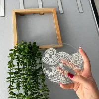 زیر لیوانی دانتل