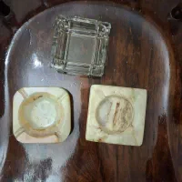 گلدان و زیرسیگاری سنگی و پایه تقویم سنگی و فلزی