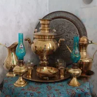 سماور زغالی باسرویس