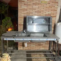 سینک صنعتی ۲ لگن و آبچکان