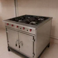 اجاق گاز ۴ شعله صنعتی دم کن دار