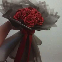 دسته گل روبانی