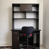 میز تحریر وکتابخانهچوبی همراه با صندلی
