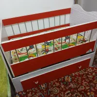 تخت خواب گهواره ای نوزاد تا۶ سال حفاظ لوله استیل