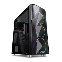 قاب کیس نو و آکبند AVEST av02 با4فن گیمینگ در شیشه