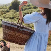 سبد پیک نیک حصیری