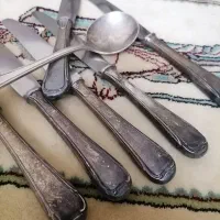 قاشق نقره  چاقو دسته نقره  سینی مسی کار دست