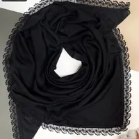 روسری گیپور دار مشکی