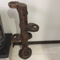 جا شمعی ایستاده دکوری چوبی نو