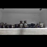 سرویس سرمه ای دور طلا کوب