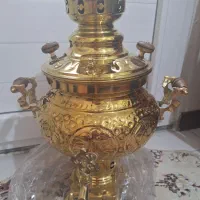 سماور زغالی برنجی ۶لیتری