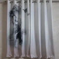پرده پانچ اتاق طرح دختر + روتختی