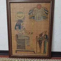 تابلو نقاشی روی حصیر طرح مصر باستان