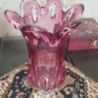گلدان دکوری صورتی کریستال مدوز چک