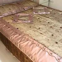 روتختی دونفره حریر کریستال و ساتن