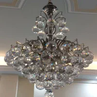 لوستر کریستال بهمراه دیوارکوب
