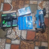 سنگ فرز و جعبه باکس و دریل