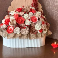 باکس گل شمعی هدیه ای ماندگار