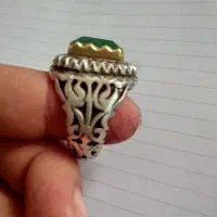 انگشتر زمرد اصل نقره 925
