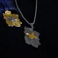 گردنبند نقشه ایران با فروهر