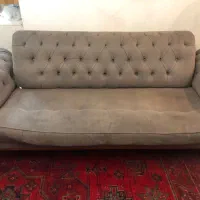 کاناپه کاملا سالم محکم قهوه ای