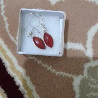 گوشواره نقره سنگ عقیق