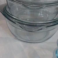 دوتا پریکس درب دار و شش عدد ظرف پریکس مربعه ای