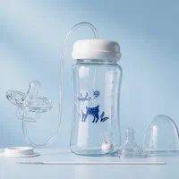 شیشه شیر متصل به پستونک