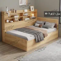 تخت کاناپه ای الماس چوب مسعود (مدل آرکو ۱ -H )