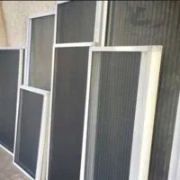 توری پلیسه توری پنجره ریلی ثابت لولایی