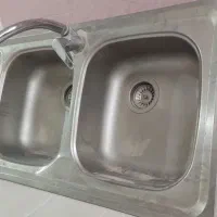 سینک دولنگه کامل با شیر اهرمی سالم