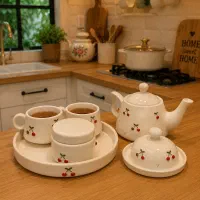 سرویس چای خوری قوری و فنجان ماگ قهوه
