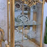 بوفه تمام چوب ورق طلا