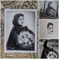 طراحی چهره سیاه قلم هدیه تولد خرداد سالگرد ازدواج
