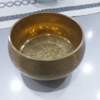 کاسه تبتی طلایی اصل پنج بودا قطر دهانه ۱۲
