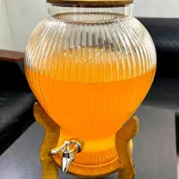 کلمن شیشه ای زیر چوبی
