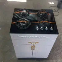 اجاق گاز چوبی 4 شعله کابینتی M7 ساده و طرح دار