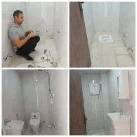 رنگ   کاشی کاری  ایزوگام  نصبیات آینه روشوی فرنگی