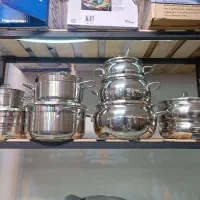 سرویس قابلمه 10 پارچه کرکماز استیل ترک کف چدن