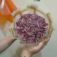 دسته گل روبانی