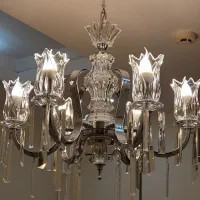 جفت لوستر نقره ای شیک مناسب جهیزیه